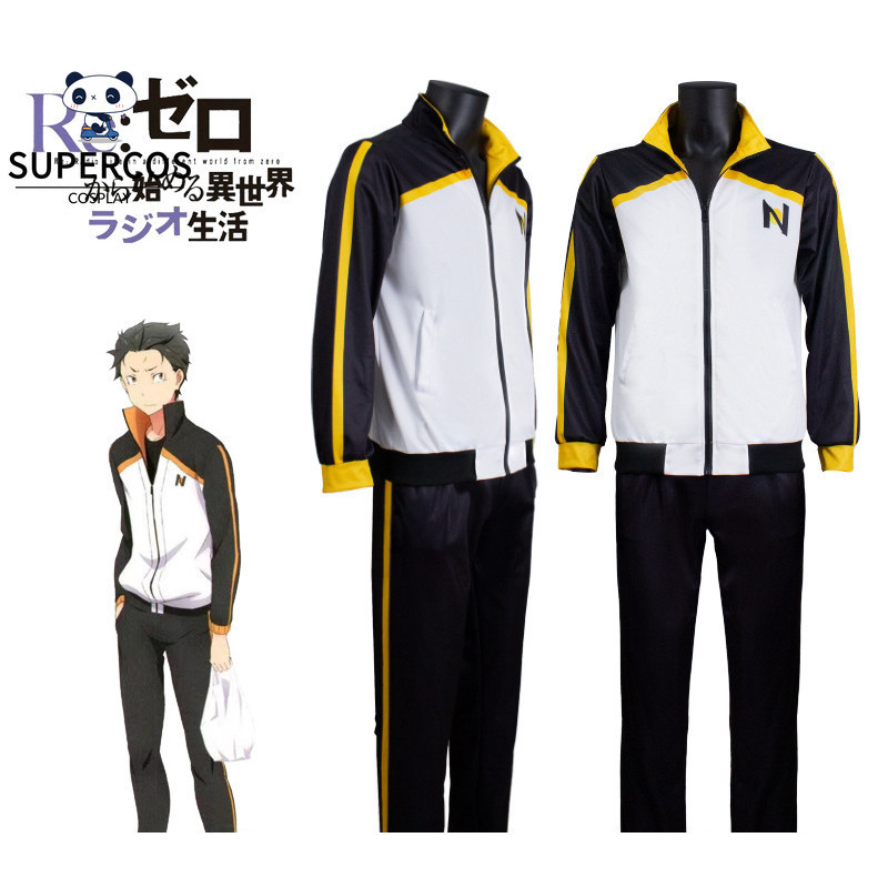 Re:Life Zero Subaru Natsuki Cosplay Jaqueta Casaco Traje Conjunto Com Capuz Para Uso Diário