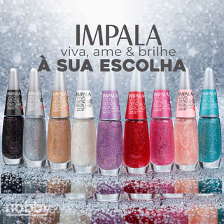 Esmalte Viva Ame & Brilhe Impala Glitter 3D Manicure Lançamento