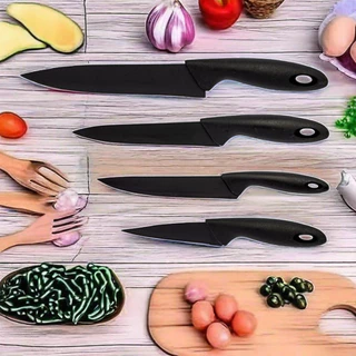 Conjunto de faca de aço inoxidável Conjunto de cozinha com 4 facas coloridas Faca de cozinha em Oferta na Shopee