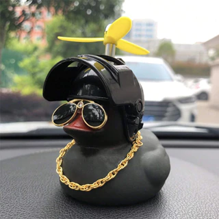 1 Pacote de Decorações para carros Influenciador Influenciador de carros DIY Capacete de Pato Preto Bambu Libélula de Vento Quebrado Bicicleta de Vento Bicicleta de Pato Amarelo Decoração de Pato Pequeno Pato Amarelo