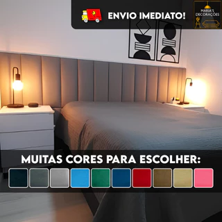 Cabeceira Cama King Size 15 Módulos 60x20 Cabeceira Modular Super King | Instalação Fácil Sem Furos