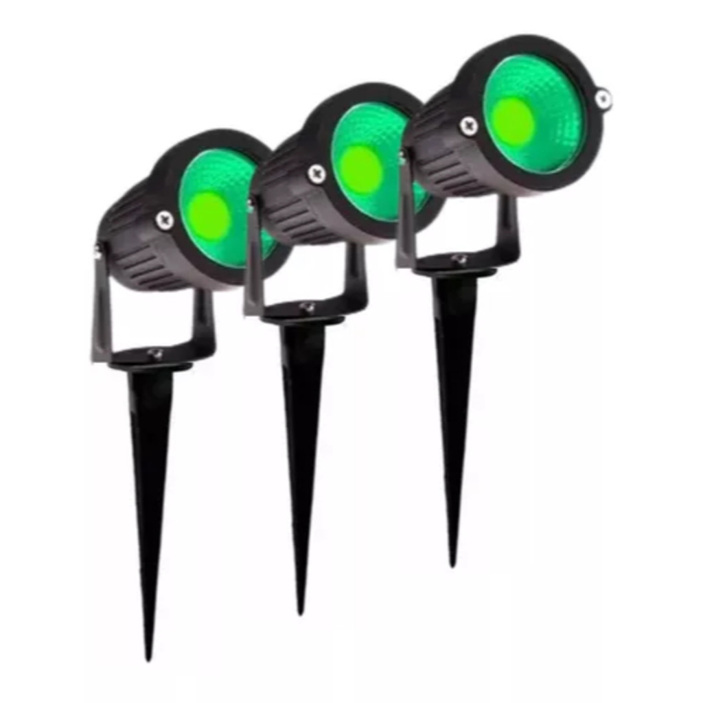 Kit 3 Nova Luminária Espeto para Jardim 5W a prova d´água para Iluminação Bonita