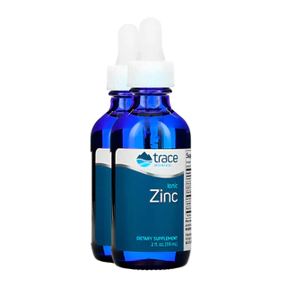 Kit 2x Trace Minerals Zinco Iônico Líquido 50mg 59ml Importado/Made in Usa