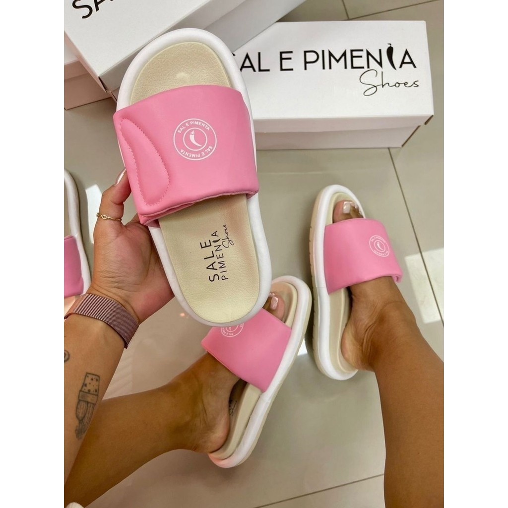Chinelo Feminina Pisando Na Nuvem Antiderrapante Confortavel Sal e ...