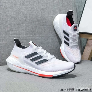 Em Estoque Ultraboost 21 Homens Brancos Laranja Cor-De-Rosa Tênis De Corrida Macio Entrega Rápida