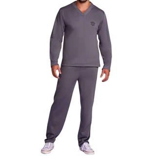 Pijama Masculino Flanelado Manga Longa Liso Inverno 0171 em Oferta na Shopee