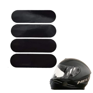 Adesivo Refletivo Capacete Preto 4 Unidades - Polivisor