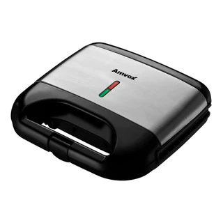 Sanduicheira Elétrica Preta Amvox Grill Antiaderente 110v 220v em Oferta na Shopee