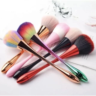 KIT 2 Peças Pincel Largo Ouro Rosa Para Base Pó Blush Ferramenta de Maquiagem Profissional Muito Macio / Várias Cores-WL em Oferta na Shopee