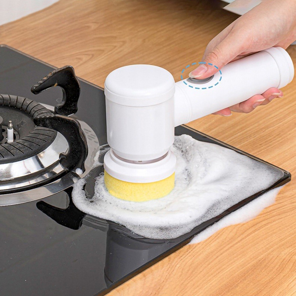 Escova Elétrica De Limpeza 5 Em 1 Prático para Cozinha e Banheiro Multiuso - A640