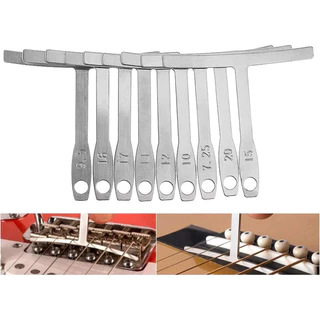 Kit 9 Gabarito Medidor Raio Guitarra, Baixo Musical, Violão