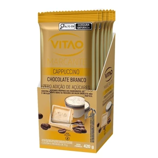 Kit 6 Un Chocolate Vitao Marcante Cappuccino Zero 70g