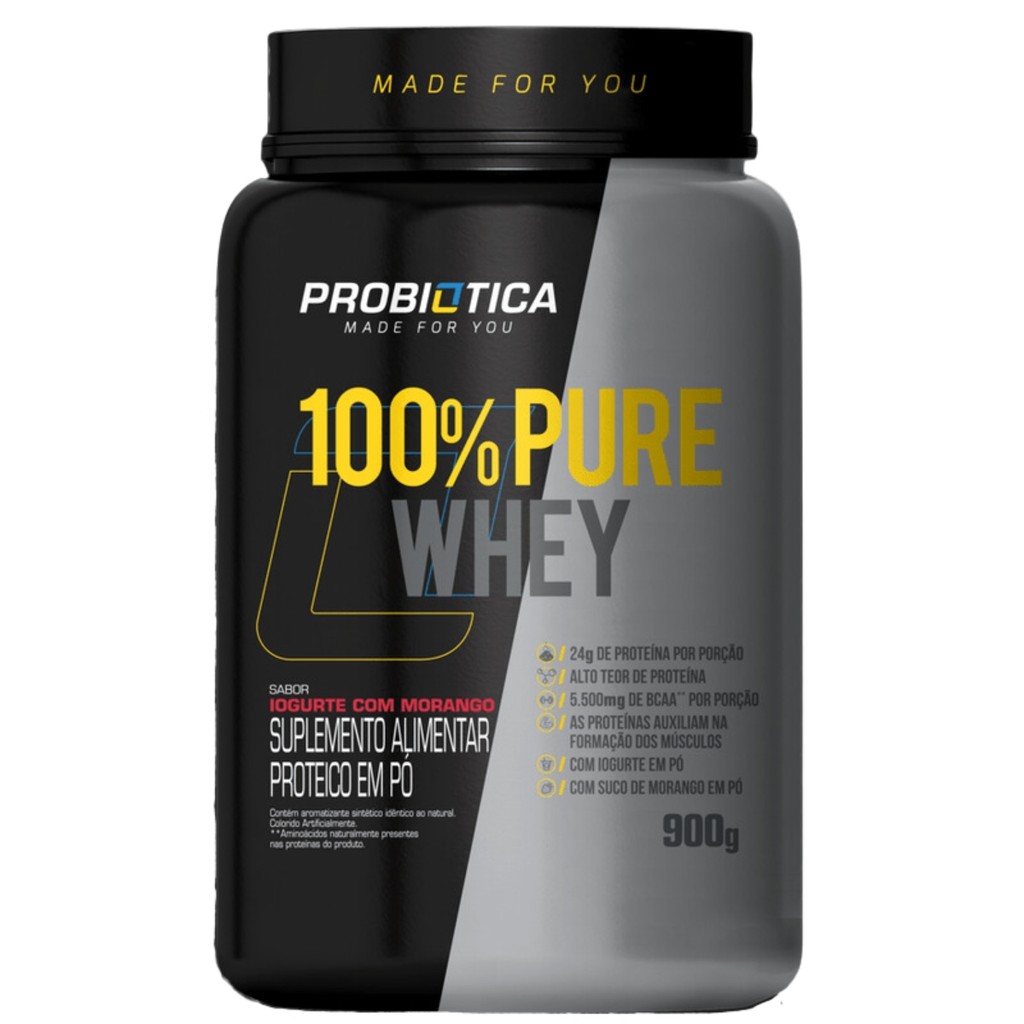 100% Pure Whey Pote 900g Probiotica