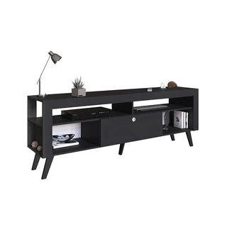 Rack Home Theater Para TV Até 70 Polegadas Porta Sala Preto