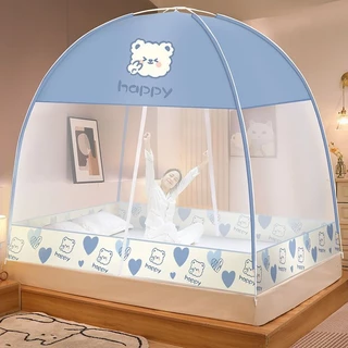 2024 redes mosquiteiras domésticas sem instalação Redes mosquiteiras Yurt resistentes a choques Quarto doméstico Tenda dobrável de fundo inteiro para cama de casal 2024 ação gratuita de redes para evitar quedas em Mongol xixi160177235. Meu MEU MEU MEU MEU