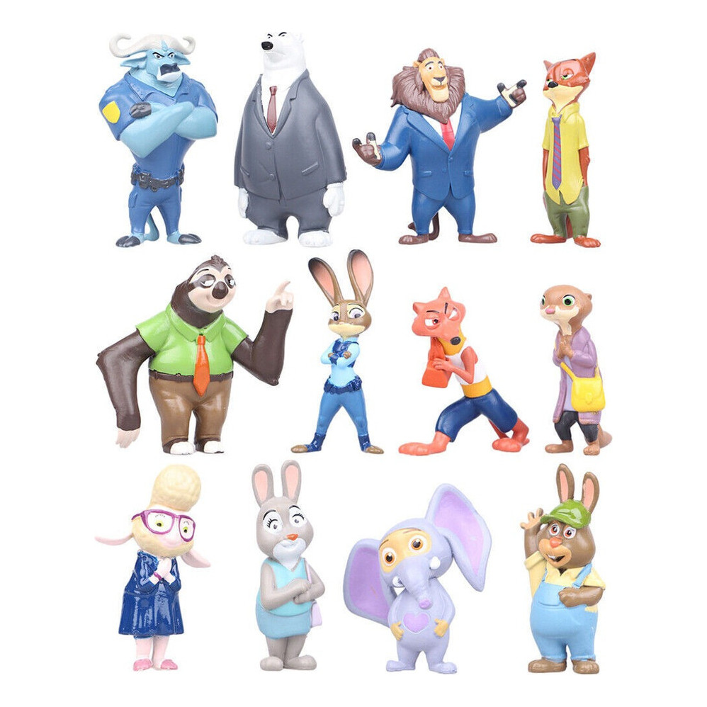 A 12x Zootopia Zootropolis Judy Hopps Nick Wilde Figura | Shopee Brasil
