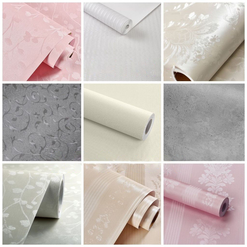 Papel De Parede Adesivo 3D Arabesco Texturizado Lavável Para Quarto Sala 5m x 60cm