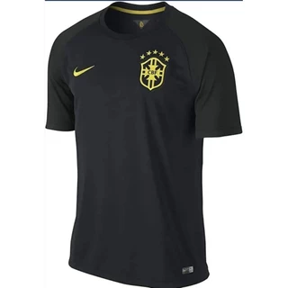LANÇAMENTO DA CAMISA DO BRASIL PRETA COM DOURADO 2024 / 2025 CAMISETA DE TIME MASCULINA SELEÇAO BRASILEIRA BEM TOP
