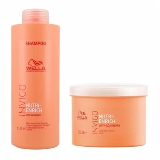 Kit Wella Nutri Enrich Invifo Shampoo 1L e Máscara 500g