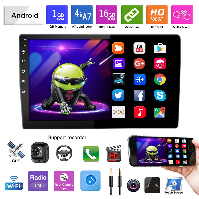 Central Multimidia Carplay Android youtube 7 " 9 " 10 Polegadas MP5 ...