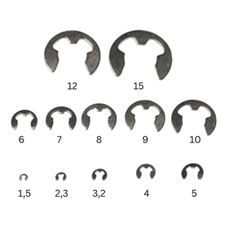Kit De Aneis 3 Dentes Elastico Ret Trava Eixo Clip- 10 Pçs