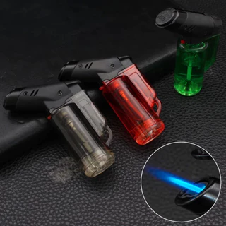 Kit 2 Mini Maçarico Portátil Recarregável Com Regulagem Culinário Acendedor De Carvão Acendimento Automático (Sem gás)