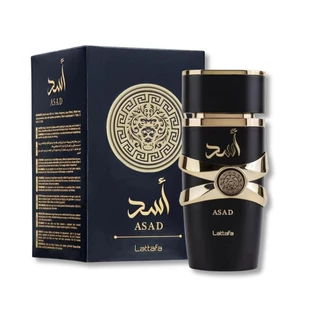 Perfume Árabe Asad Lattafa Preto Masculino Intenso e Oriental 100ml | ORIGINAL em Oferta na Shopee