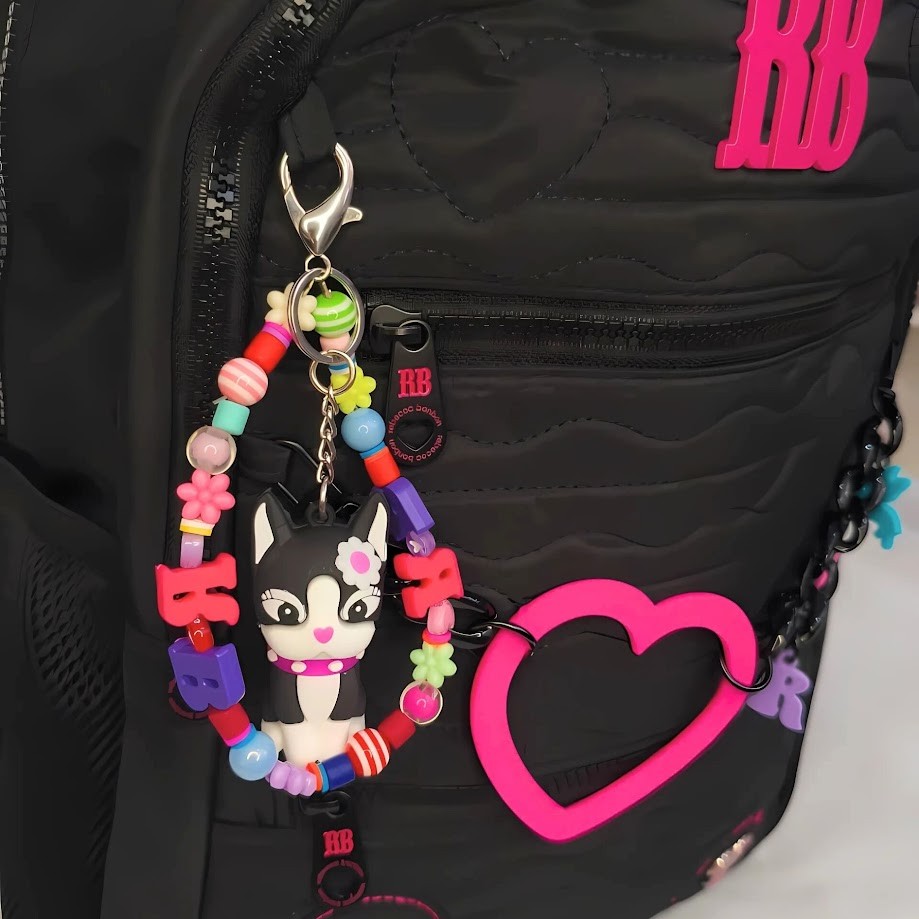 MOCHILA DE COSTAS REBECCA BONBON BORDADO C/CHAVEIRO MIÇANGA