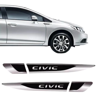 Kit Par Aplique Lateral Honda New Civic G9 G10 2011 á 2015 16 17 18 19 20 21 22