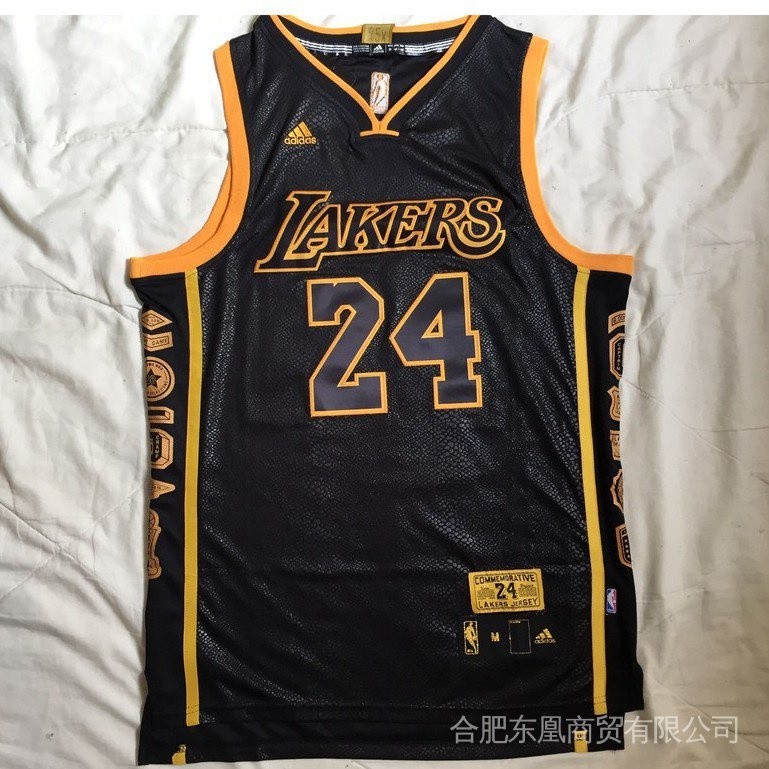 Camisa Nba Los Angeles Lakers No . 24 Kobe Edição Limitada Versão Aposentada Bordado Basquete Preto