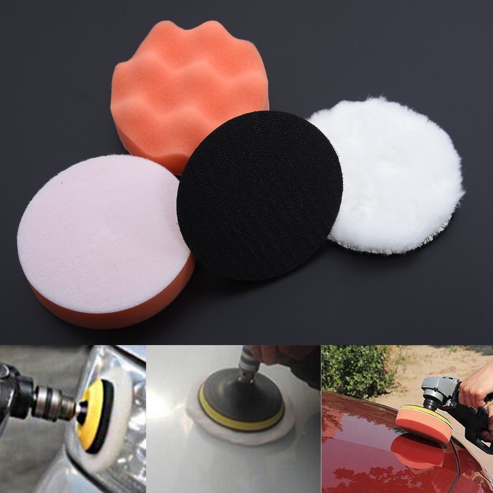 Kit De Polimento De Automóveis Lixadeira De Esponja De Limpeza De Rodas De Espuma Auto