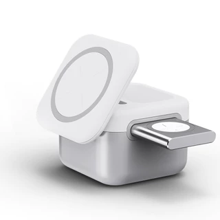 Novo carregador sem fio portátil magnético 3 em 1 dobrável 15W rápido suporte de carregamento sem fio Estação Qi adaptador de viagem Universal