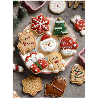 Biscoitos de Natal Molde de Prensa Homem de Gingerbread Doces de Natal Cookies Ferramentas de cozimento do Papai Noel Biscoitos