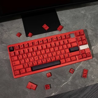 Keycap Vermelho Minimalista Red /Candle Dragon /Blood Festival /Phonetic Japanese Character Root Teclado Mecânico Keycap 139-Key PBT Sublimação Cereja Fábrica Original Altamente Adaptada à wooting /Alice, etc.