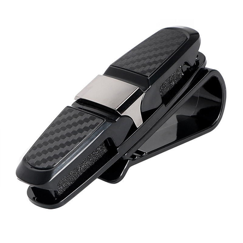 Suporte Automotivo para Óculos Clip Black Fumê Porta Óculos Engate Quebra-Sol Karbox 9,7cm