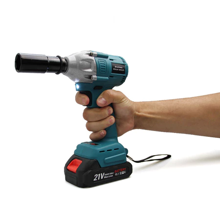 Chave De Impacto Sem Fio Elétrica Com Maleta 2 Baterias 21v Bivolt 110v/220v Reforçada Portátil