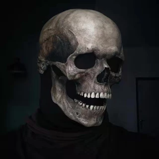 [MAOINGMEN] Halloween Novo Estilo Máscara Móvel de Caveira de Boca Máscara Móvel de Caveira de Boca COSPLAY Máscara Móvel de Caveira de Boca Cheia
