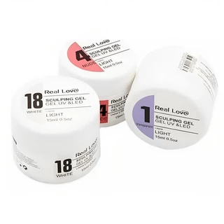 Kit 3 Géis Modelagem Unhas Sculping Gel 15ml Real Love Light