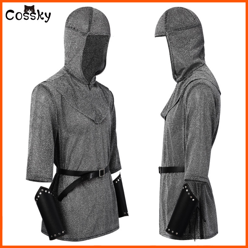 Cavaleiro Da Cadeia De Imitação Templária Masculina Cos Medieval Cavaleiros Renascentistas Crusader Cosplay Fato De Natal De Halloween