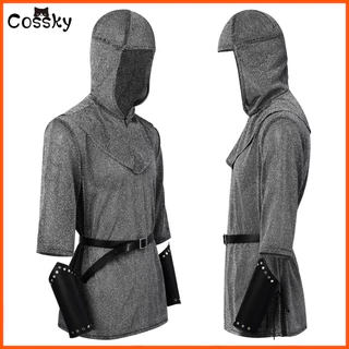 Cavaleiro Da Cadeia De Imitação Templária Masculina Cos Medieval Cavaleiros Renascentistas Crusader Cosplay Fato De Natal De Halloween