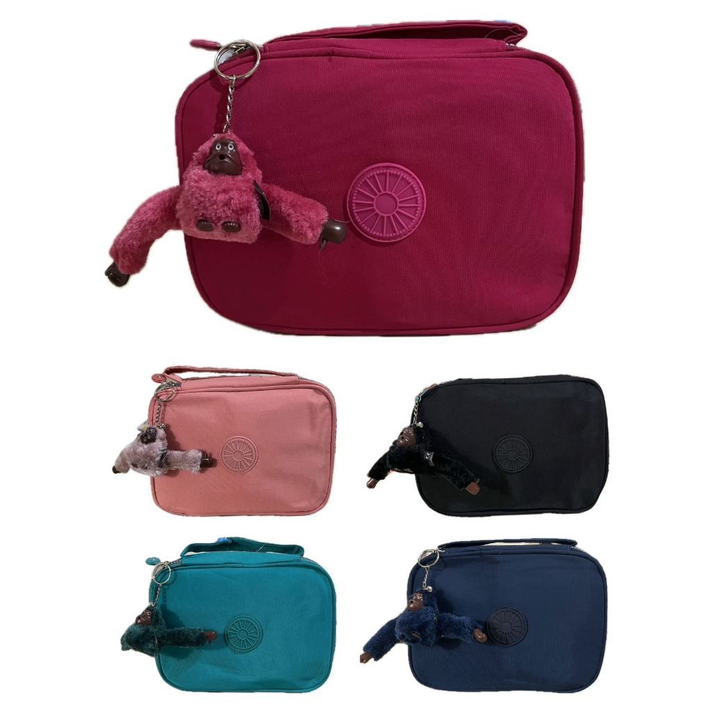 Estojo Box 100 Pens Chaveiro Macaco Grande Escolar Canetas