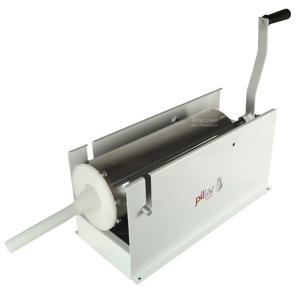 Máquina de Fazer Linguiça Inox 8kg Canhão Ensacadeira Ensacador Manual ...