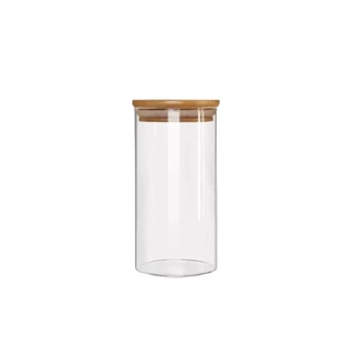 Pote de Vidro com Tampa de Madeira 110ml VD0223 - Yoss