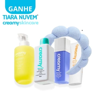 Kit Creamy Gel de Limpeza, Ácido Slc, Peptide Cream, Protetor solar + Presente*