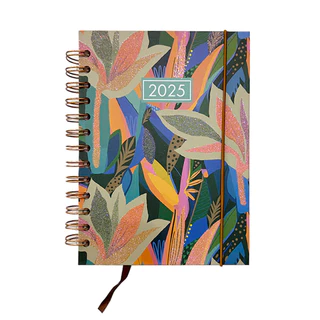 Agenda 2025 Espiral Tropical Glitter