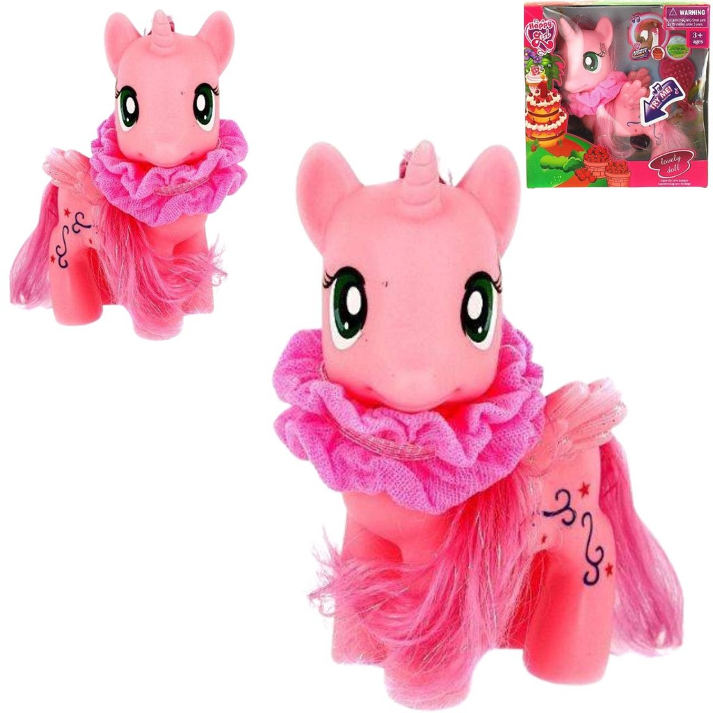 Unicórnio De Brinquedo Vinil + Acessórios Infantil Ponei