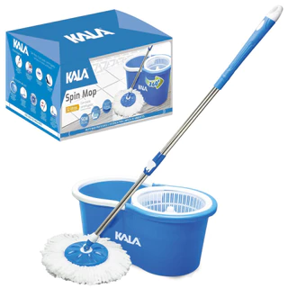 Balde Spin Mop Cesto Giratório Escovão Micro Fibra Lavável 6 Litros Kala em Oferta na Shopee
