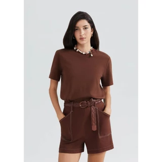 Blusa Feminina Manga Curta Super Cotton Hering em Oferta na Shopee