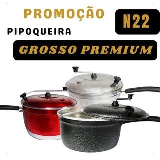 Pipoqueira Alumínio N22 Panela Para Pipoca 4,8L Polida Com Cabo Utensilios Cozinha Pipoca Gourmet