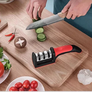 1/2/3 Amolador Afiador De Facas Em Aço Inox Com 3 Afiadores Amolador De Facas Profissional em Oferta na Shopee